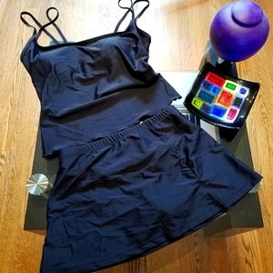 Raya Sun 2 Piece Missy Size 10 Black Tankini